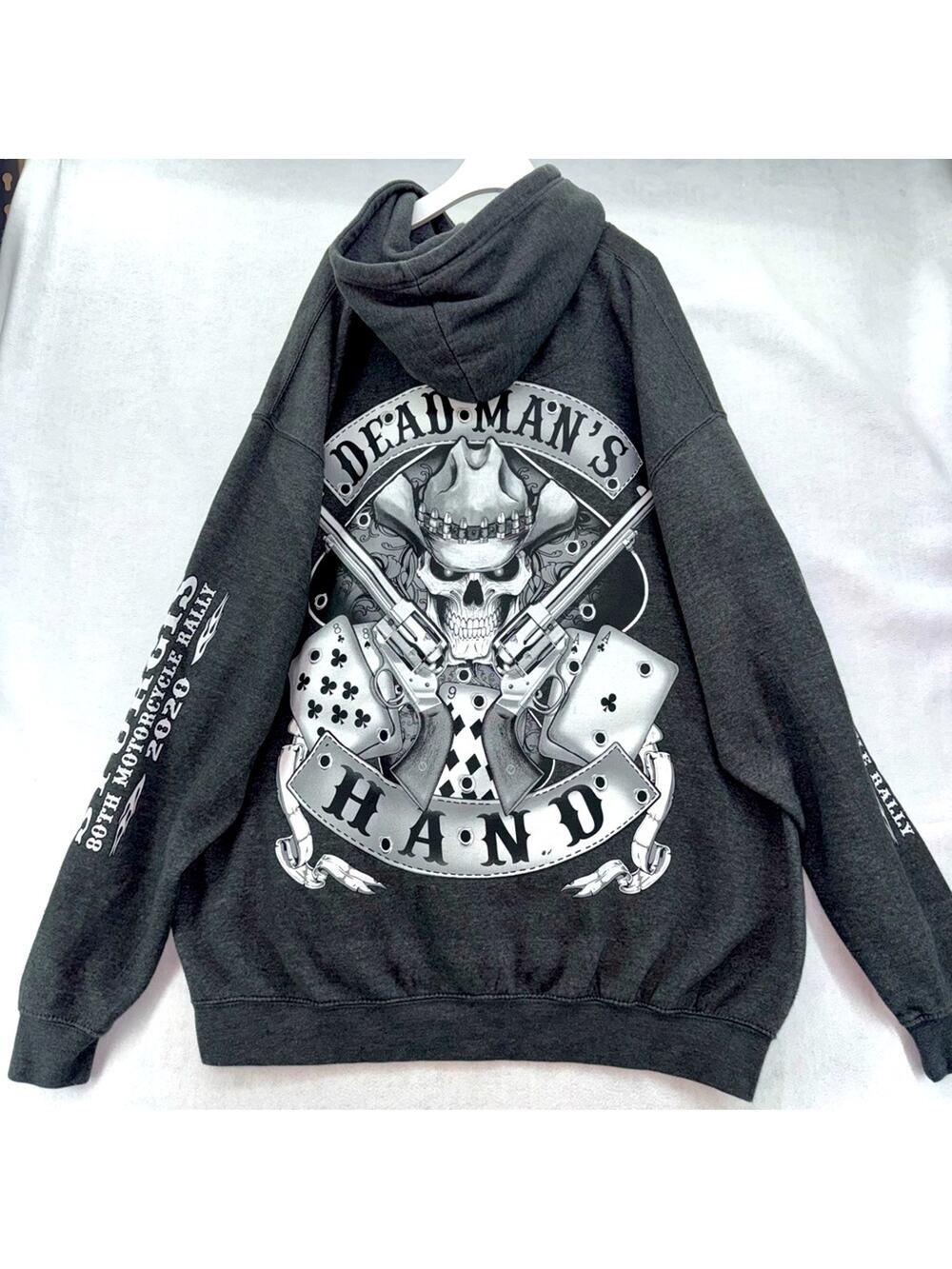 Men’s 80th Sturgis 2020 Grey The Perfect Hoodie by Pacific & Co size 3XL